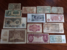 Collection of 13 Old European Notes Lot Mixed Countries Free Shipping In The Usa
