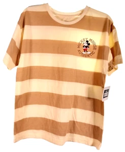 Disney Mickey Mouse youth girls XXL 18 tan/white top NWT - Picture 1 of 5