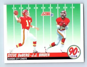 1991 Score Steve DeBerg/J.J. Birden Kansas City Chiefs #326 - Picture 1 of 2