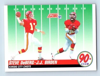 1991 Score Steve DeBerg/J.J. Birden Kansas City Chiefs #326 - Image 1 of 2