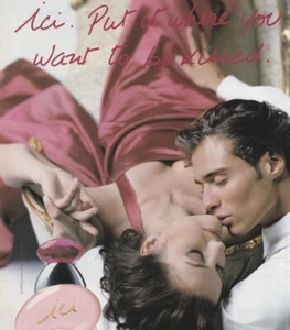 VTG 1995 ICI Perfume Sexy Couple Original Print Ad 20x27cm Here In French VAN423 - Picture 1 of 3