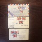 GUATEMALA FDC TRAVELLED COVERS 1956  YEAR RED CROSS HEALTH  MEDICINE STAMPS