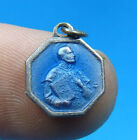 Saint Ignacio Of Loyola Enamel Religious Antique Old Pendant Vintage Medal