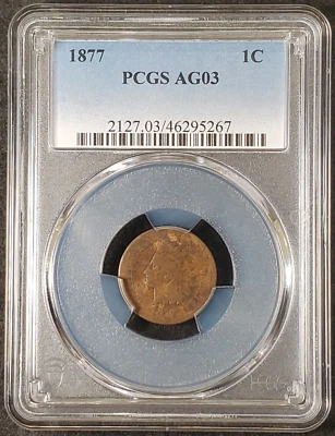 1877 Indian Head Cent PCGS AG03 2127.03/46295267 Exquisite Coin Rare - Image 1 of 4