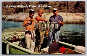 Postcard Fishing Lake Mead Las Vegas Nevada - Picture 1 of 2