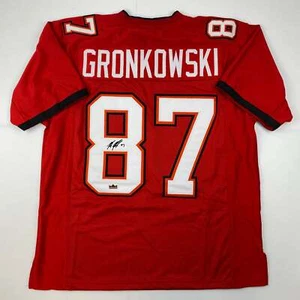 Facsimile Autographed Rob Gronk Gronkowski Tampa Bay Red Jersey Size Men's XL - Picture 1 of 4