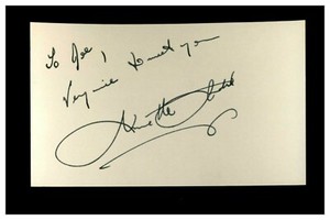 Annette Andre - Actress - The Saint - Vintage Signed 3x5 Index Card