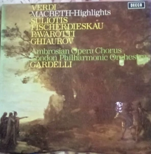 BAG 2 -1 X CLASSICAL LP RECORD VERDI MACBETH HIGHLIGHTS GARDELLI GHIAUROV - Picture 1 of 3