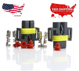 2PCS H11 H8 Female Connector HID Socket Plug Adapter MOTORCYCLE DUCATI 1198 848 - Picture 1 of 19