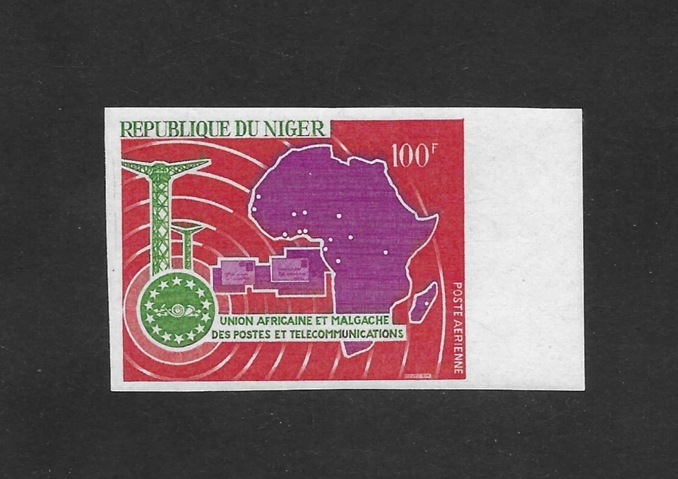M3569 NIGER TELECOMMUNICATIONS - MAPA - SELLO IMPERF Foto 1 de 1