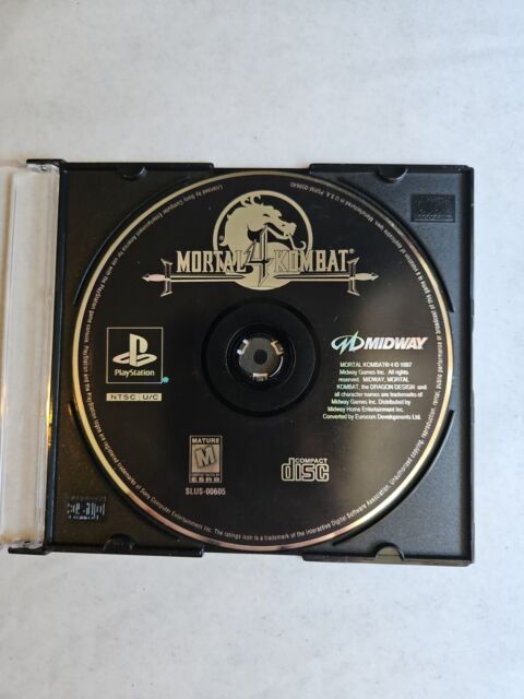 Mortal Kombat 4 Sony PlayStation 1, 1998 PS1 Rare Game Black Disc Only