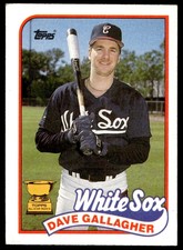 1989 Topps Dave Gallagher RC Chicago White Sox #156
