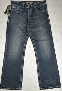 Pantalones de mezclilla Rock 47 para hombre talla 36x34 corte bootcut calce relajado - Imagen 1 de 15