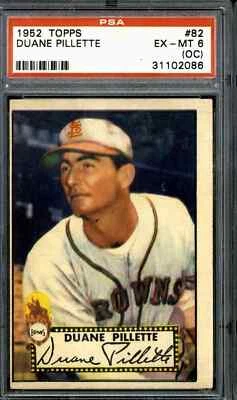 1952 Topps #82 Duane Pillette - PSA 6 - Image 1 of 2