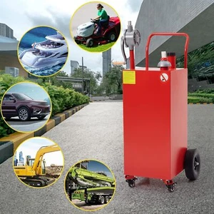 40 Gallon Fuel Caddy Portable Gas Storage Tank Pump Diesel Transfer Hose - Picture 1 of 7