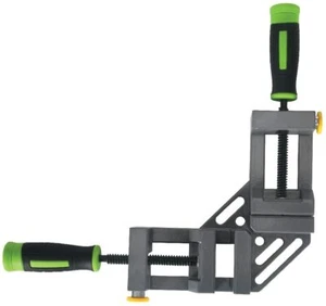 90° Angle Double Handle Flat Corner Clamp Mini Drill Press Vise Drilling Welding - Picture 1 of 6