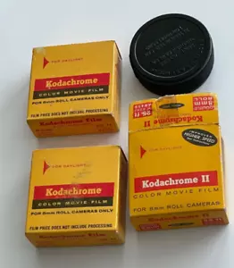 Lot of 3 Vintage Kodak Kodachrome 8mm Color Movie Film – Expired Collectible - Picture 1 of 2
