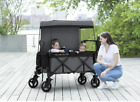 Stroller Wagon Foldable Canopy 3 Point Safety Harnesses Kids Large Capacity