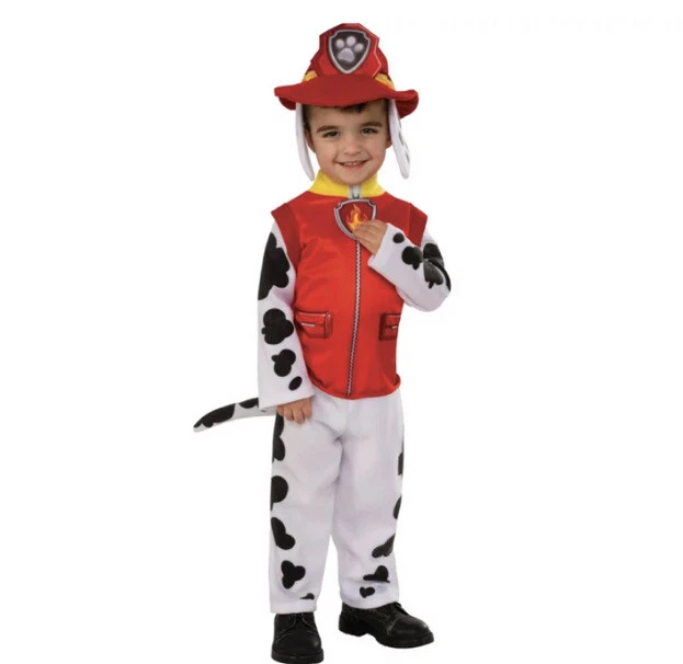 MARSHALL Patrulla Canina HABLANDO Disfraz de Halloween Niño Talla 2T-3T Paquete de Cachorro BOMBRERO Foto 1 de 4