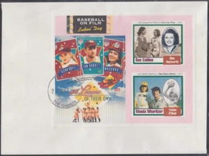 GAMBIA Sc# 1351B FDC S/S with BASEBALL on FILM THEME - Picture 1 of 1