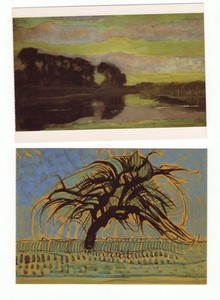 Piet Mondrian (1872-1944), a painter of classical modernism.  30 Postcards