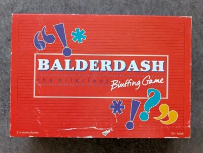 🎲VINTAGE BALDERDASH HILARIOUS BLUFFING GAME c.1992 MB GAMES - 100% COMPLETE VGC - Image 1 of 4