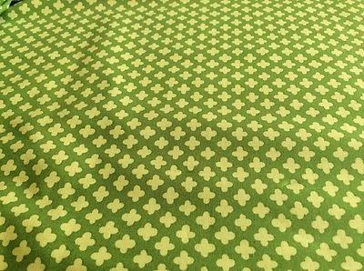 POP POSIES GREEN # 12794 BY ROBERT KAUFMAN--100% ORGANIC COTTON- 1 1/8 YARDS - Image 1 of 3