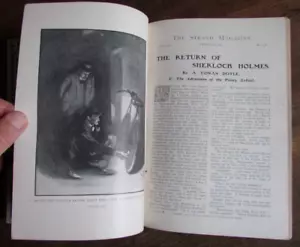 1904 RETURN of SHERLOCK HOLMES  CONAN DOYLE ORIGINAL STRAND MAG PRIORY SCHOOL - Picture 1 of 20