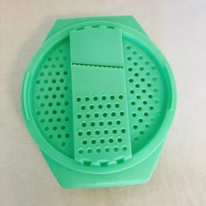 Tupperware Vintage Jadeite Green Bowl, Cheese Grater Slicer Lid 786 787  - Picture 1 of 6