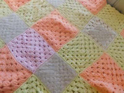 Афганский смешанный цвет оранжевый желтый фиолетовый, белый шерсти боковой стол одеяло плед - Изображение 1 из 4