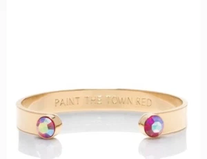 $78 Kate Spade Forever Gems Cuff- RED-Paint the Town bracelet KSS175 - Picture 1 of 6