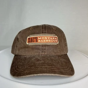 Gorra Barbacoa Zac’s Montana Ajustable Marrón Bordado Logo Usada en Excelente Condición - Imagen 1 de 7