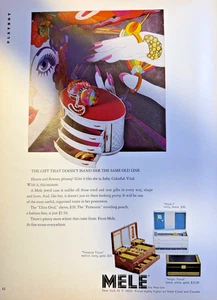 1968 Vintage Magazine Advertisement Mele Jewelry Cases - Picture 1 of 1