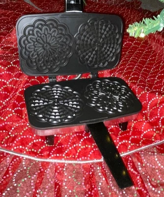 De colección VITANTONIO 300-NS Antiadherente Pizzelle Chef Máquina de Galletas Italiana ¡FUNCIONA! Foto 1 de 4