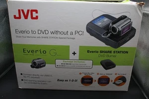 JVC Everio GZ-MG130U Camcorder 30GB 34x Zoom + CU-VD10U Share Station Burner - Picture 1 of 15
