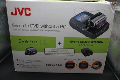 JVC Everio GZ-MG130U Camcorder 30GB 34x Zoom + CU-VD10U Share Station Burner - Image 1 of 4