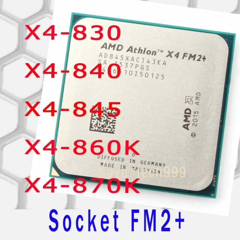 AMD Athlon X4 830 840 845 860K 870K Socket FM2+ Quad-Core CPU Processor - Image 1 of 1