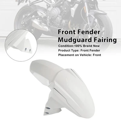 Front Fender Mudguard Fairing For Street Triple 765 R RS 2020-2025 White - Изображение 1 из 4