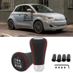 For Fiat 500 Abarth Leather Manual 5 Speed Shifter Gear Stick Shift Lever Knob - Picture 1 of 17