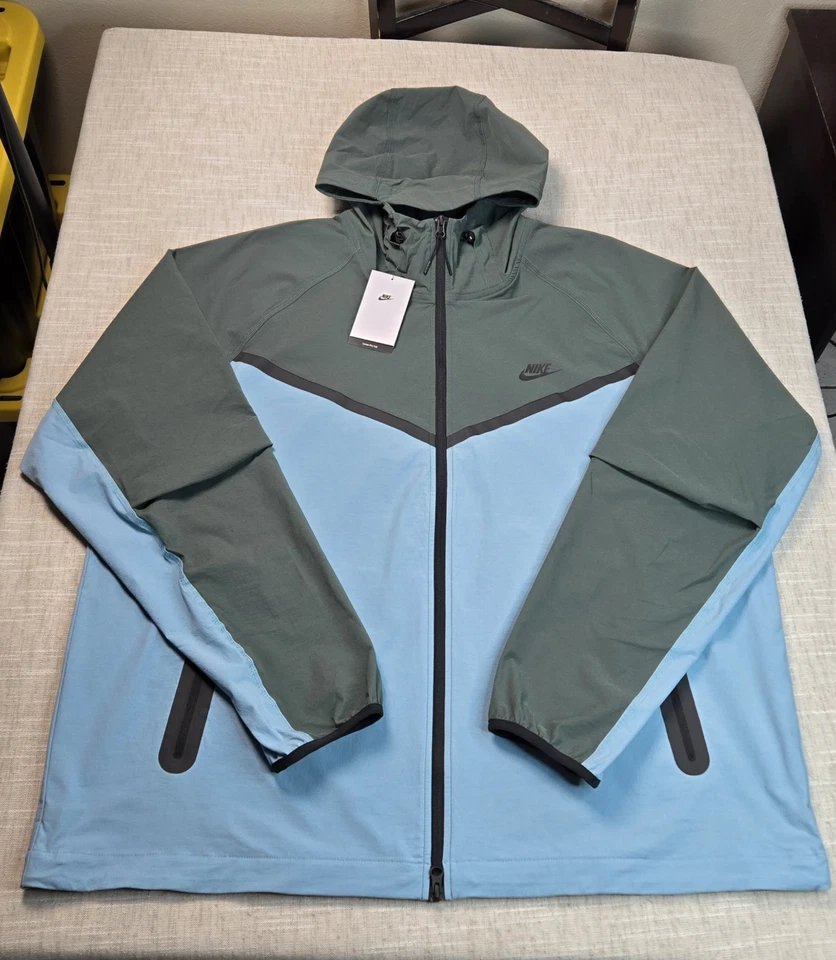 Nike Tech Men's XL Woven Full-Zip Jacket Turquoise/Green HM7151-464