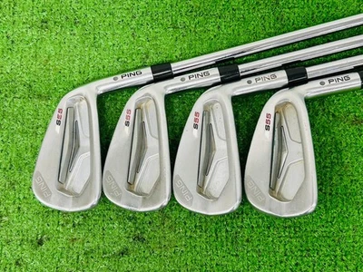Ping S55 Iron set 4-9+PW RH CFS Stiff Flex Steel Shaft Black Dot G13831 - Image 1 of 4