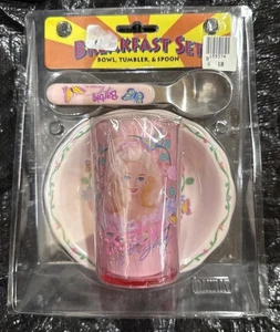 Barbie Dinnerware Cup Bowl Spoon 3 Pc  Sealed Zak Designs 1994 RARE VHTF - Picture 1 of 4