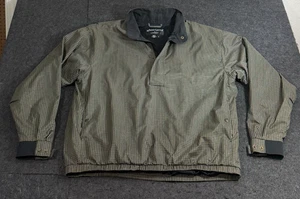 Dryjoys By Footjoy 1/4 Zip Golf Jacket Coat Men's Size Large Black Plaid Snaps - Picture 1 of 9