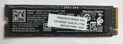WESTERN DIGITAL PC SN810 NVMe SSD M.2 ( TESTED ) 256GB - Image 1 of 2