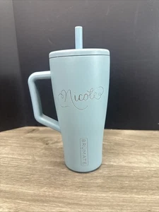 Bicchiere BrüMate Era 30 oz con manico e cannuccia | 100% blu a prova di perdite personalizzato - Foto 1 di 7