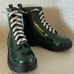 Soda NWOB Emerald Green Combat Zipper Lace up Boots Size 8 - Picture 1 of 5