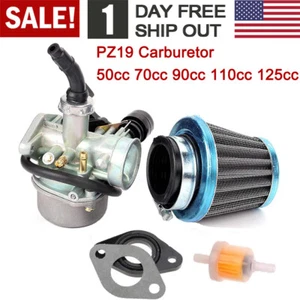 50cc 70cc 90cc 110cc 125cc ATV Dirt Bike Go Kart Carb Carburetor Air Filter Kit - Picture 1 of 9
