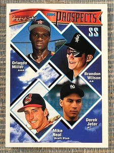Derek Jeter Orlando Miller Brandon Wilson 1994 Topps Prospects #158 Gold - Picture 1 of 2