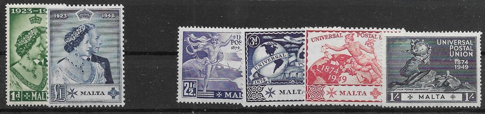BRITISH MALTA @ 1948 boda de plata + upu MVLH BUEN PRECIO @ Mal.57 Foto 1 de 1
