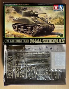 TAMIYA 32523 - U.S. MEDIUM TANK M4A1 SHERMAN - 1/48 PLASTIC KIT - Picture 1 of 1